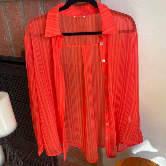 Princess Polly Tops - 🧡Orange Linen Long Sleeve🧡